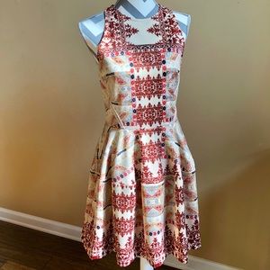 EUC LoveFire Boho Print Skater Dress